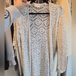 Elegant Cream Lace Sweater